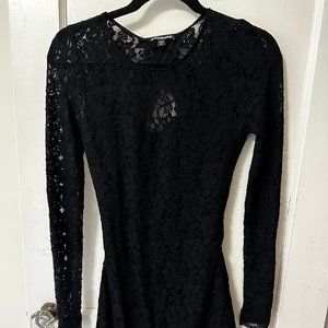 Lace Black Cocktail Dress Express Size XS